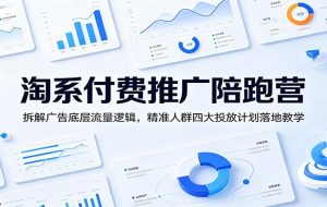 淘系付费推广陪跑营：拆解广告底层流量逻辑，精准人群四大投放计划落地教学