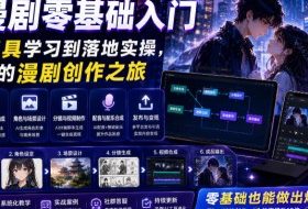 AI漫剧零基础入门,从AI工具学习到落地实操,开启你的漫剧创作之旅