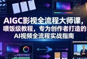 AIGC影视全流程大师课，喂饭级教程，专为创作者打造的AI视频全流程实战指南
