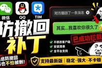Windows 下 PC 版微信/QQ/TIM 的防撤回多开工具!开源免费使用,且免费长期维护 RevokeMsgPatcher