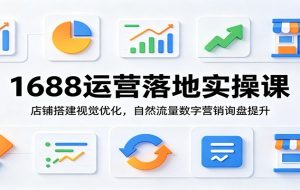 1688运营落地实操课:店铺搭建视觉优化,自然流量数字营销询盘提升