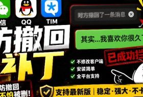 Windows下PC版微信/QQ/TIM的防撤回多开工具!开源免费使用,且免费长期维护RevokeMsgPatcher