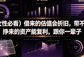 付费文章：（女性必看）借来的估值会折旧，带不走；挣来的资产能复利，跟你一辈子