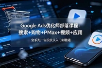 Google Ads优化师部落课程-更新2026：搜索+购物+PMax+视频+应用，全系列广告投放从入门到精通