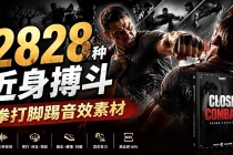 宝藏级别音效！2828种近身搏斗拳打脚踢音效素材，全部中文分类，免解压使用  Close Combat