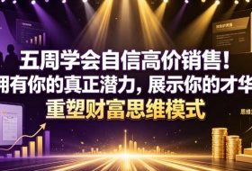 五周学会自信高价销售！拥有你的真正潜力，展示你的才华，重塑财富思维模式【原创双语字幕】