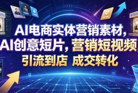 AI电商实体营销素材，AI创意短片，高效打造营销短视频，轻松引流到店，稳定提升门店客流与成交转化