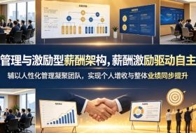 团队管理与激励型薪酬架构，薪酬激励驱动自主发力，辅以人性化管理凝聚团队，实现个人增收与整体业绩同步提升
