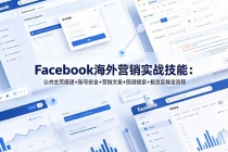 Facebook海外营销实战技能：公共主页搭建+账号安全+营销文案+图谱搜索+投流实操全流程