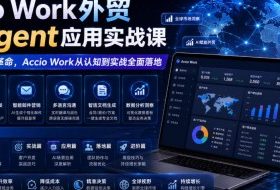 Accio Work外贸Ai Agent应用实战课，外贸AI生产力革命，Accio Work从认知到实战全面落地