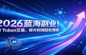 2026蓝海副业！AI Token交易，碎片时间轻松增收