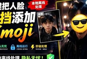 有点意思的工具！一键把人脸遮挡添加Emoji，本地离线处理隐私无忧，支持网页版和安卓客户端，EmojiFace