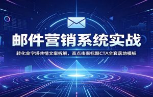邮件营销系统实战：转化金字塔共情文案拆解，高点击率标题CTA全套落地模板