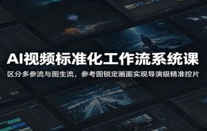 AI视频标准化工作流系统课：区分多参流与图生流，参考图锁定画面实现导演级精准控片