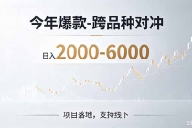 2026创业新风口—跨品种对冲震撼首发！日收益2000-6000+，项目绿色长久，安全稳健