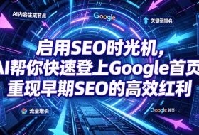 启用SEO时光机,AI帮你快速登上Google首页,重现早期SEO的高效红利【原创双语字幕】