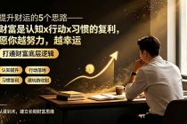 付费文章：提升财运的5个思路——财富是认知x行动x习惯的复利，愿你越努力，越幸运