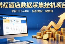 携程酒店全自动浏览掘金项目，稳定可矩阵，单窗口收益40+【揭秘】