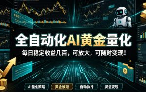 2026黄金量化蓝海:AI全自动挂机,月入1W+,可放大!