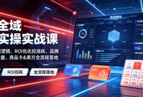 千川全域投流实操实战课｜全域流量底层逻辑、ROI优化控消耗、品牌推广、新号起量、商品卡&乘方全流程落地