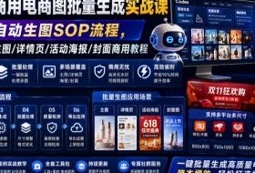 Codex商用电商图批量生成实战课｜电商全自动生图SOP流程，一键批量做主图/详情页/活动海报/封面商用教程