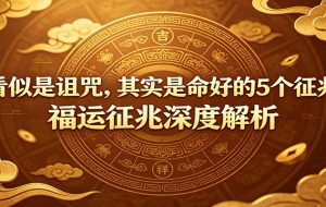 付费文章：《看似是诅咒，其实是命好的5个征兆》福运征兆深度解析