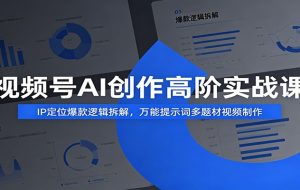 视频号AI创作高阶实战课:IP定位爆款逻辑拆解,万能提示词多题材视频制作