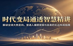 时代变局通透智慧精讲：解读全球大势走向，普通人兼顾家国与自身的长远布局指南