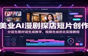 美业AI漫剧探店短片创作:分层生图对话生成教学,视频合成优化实操教程