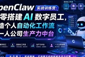 OpenClaw实战训练营：从零搭建AI数字员工，打造个人自动化工作流与一人公司生产力中台