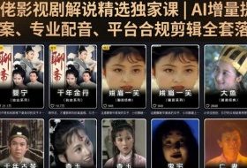 资深大佬影视剧解说精选独家课｜AI增量提示词、爆款文案、专业配音、平台合规剪辑全套落地教学