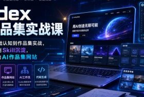 Codex AI作品集实战课,从Codex基础认知到作品集实战,从灵感搜集到Skill沉淀,打造属于你的AI作品集网站