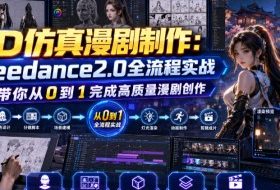 3D仿真漫剧制作:Seedance2.0全流程实战,带你从0到1完成高质量漫剧创作