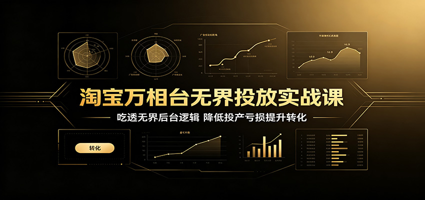 淘宝万相台无界投放实战课:吃透无界后台逻辑,降低投产亏损提升转化 淘宝万相台无界投放实战课:吃透无界后台逻辑,降低投产亏损提升转化