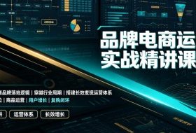品牌电商运维实战精讲课程｜吃透电商品牌落地逻辑、穿越行业周期、搭建长效变现运营体系