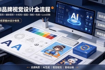 AI品牌视觉设计全流程：标志图形×辅助图形×主视觉×插画×海报×包装×Lora训练，系统掌握AI设计体系