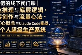 某大佬的线下闭门课|商业推理与底层逻辑・内容创作与流量心法・AI核心概念与Claude Code实战,打造个人超级生产系统【录音+图片】