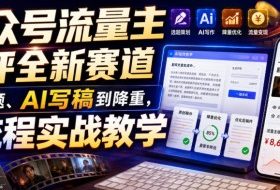 公众号流量主剧评全新赛道,从选题、AI写稿到降重,全流程实战教学