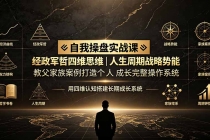 自我操盘实战课:经政军哲四维思维|人生周期战略势能|教父家族案例打造个人成长完整操作系统