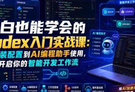 小白也能学会的Codex入门实战课：从安装配置到AI编程助手使用，开启你的智能开发工作流