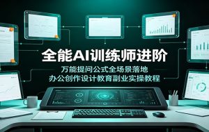 全能AI训练师进阶:万能提问公式全场景落地,办公创作设计教育副业实操教程