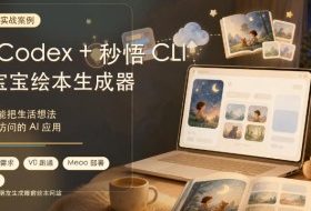 AI应用实战案例,用Codex+秒悟CLl做宝宝绘本生成器,小白也能把生活想法变成可访问的AI应用