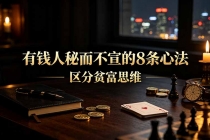 付费文章:有钱人秘而不宣的8条心法|区分贫富思维