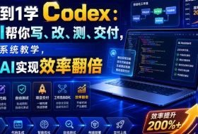 从0到1学Codex:让AI帮你写、改、测、交付,完整系统教学,利用AI实现效率翻倍