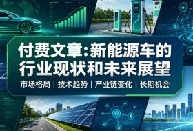 付费文章:新能原车的行业现状和未来展望