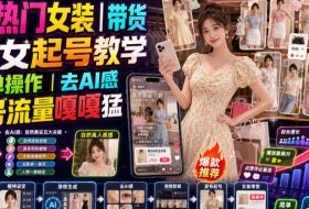 AI热门女装带货丨美女起号教学,简单操作,去AI感,起号流量嘎嘎猛