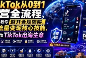 TikTok从0到1运营全流程,手把手教你避开合规陷阱,掌握流量变现核心技能,快速落地TikTok出海生意(更新7月)