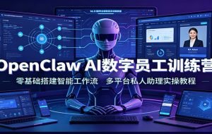 OpenClaw AI数字员工训练营:零基础搭建智能工作流,多平台私人助理实操教程