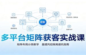 多平台矩阵获客实战课:矩阵布局分类教学,基建风控隔离避坑指南