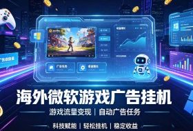 海外游戏广告自动挂G,轻资产海外副业风口,单设备稳定产出500+【揭秘】